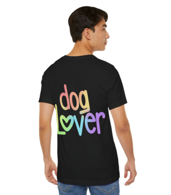 Dog Lover Tee - Rainbow Text