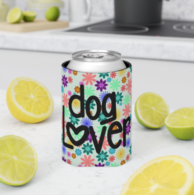 Dog Lover (Black Text) Can Cooler