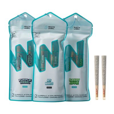 White Label - Diamond Coated - THCA - Preroll  - 2G