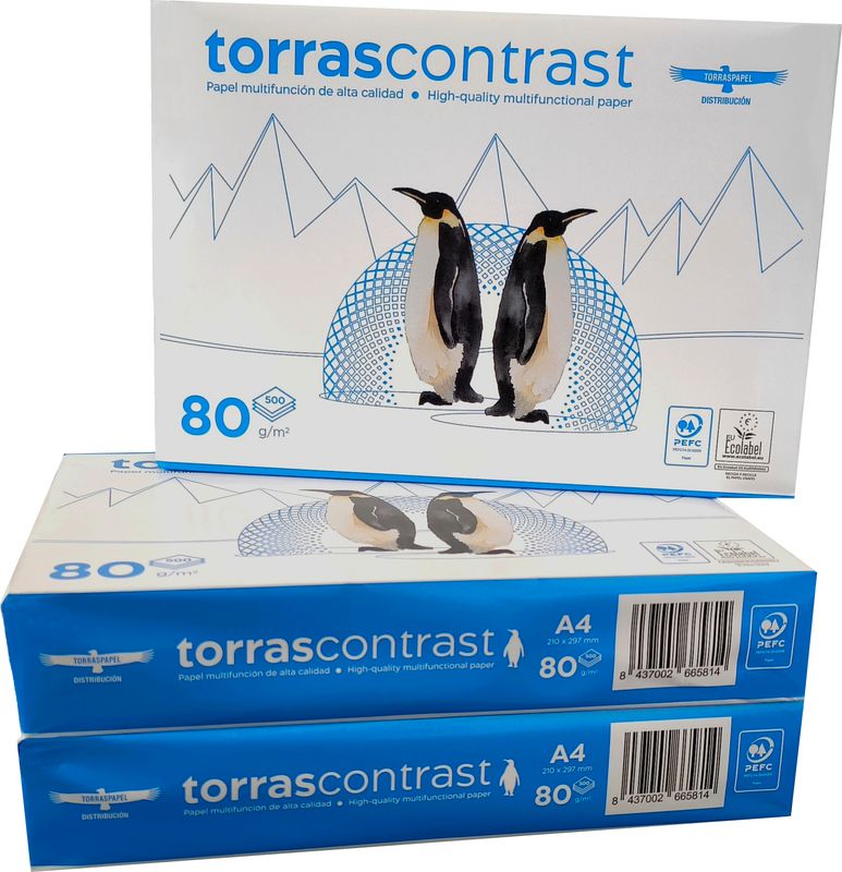 Papel Torrascontrast A4 80GR 500 Hojas por paquete. CIE 146-148