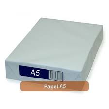 Papel A5 80GR 500 Hojas por paquete. CIE 148