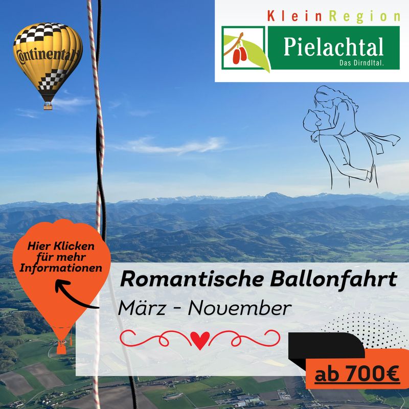 Romantische Ballonfahrt für 2 Personen