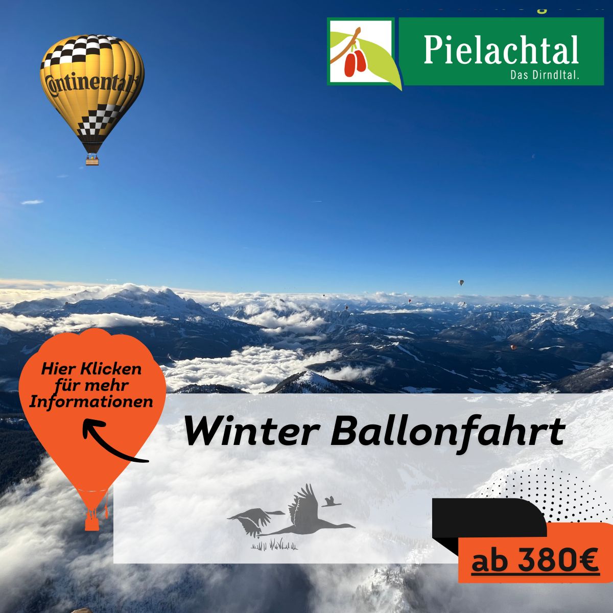 Winter Ballonfahrt