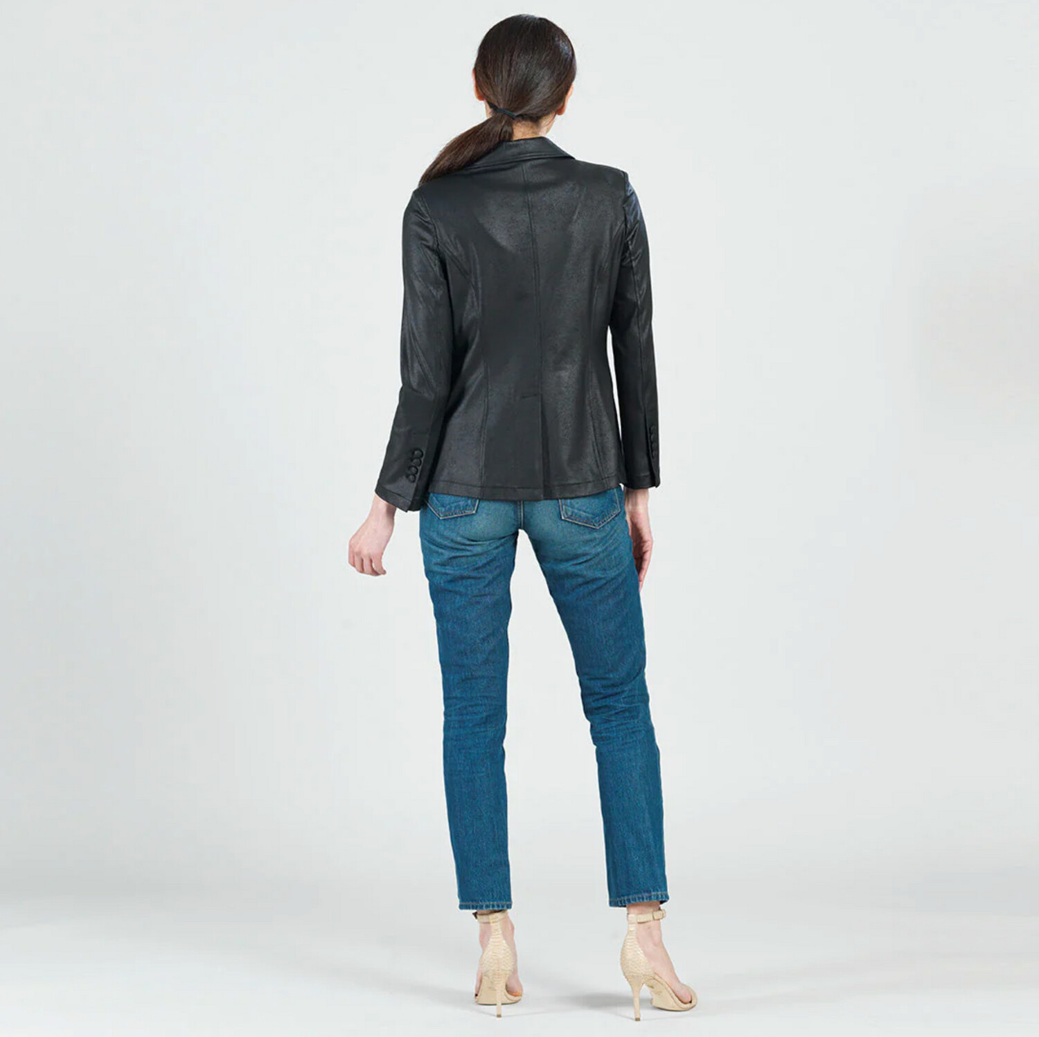 Clara SunWoo Black One Button Blazer