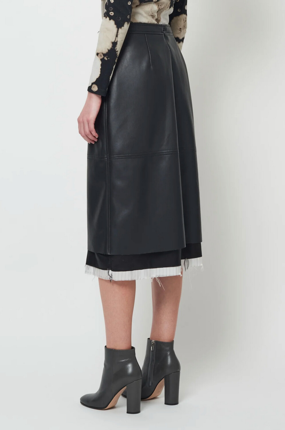 Raquel Allegra Aurora Skirt in Black Vegan