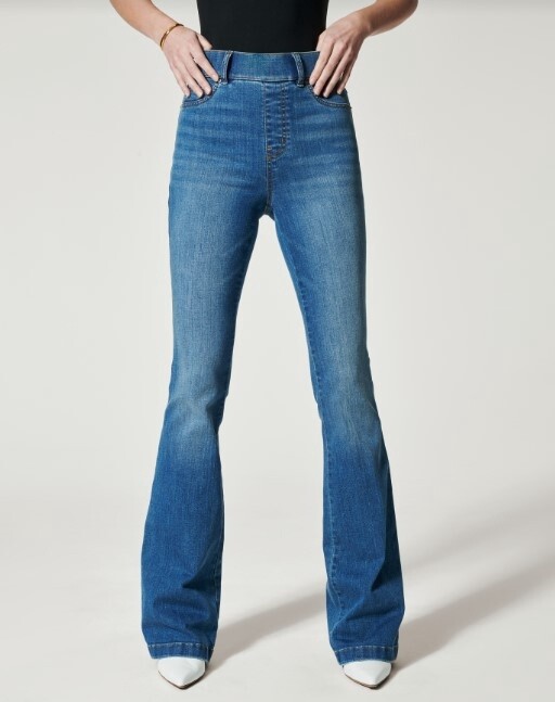 SPANX Flare Jean in Vintage Indigo, Color: Indigo, Size: XS