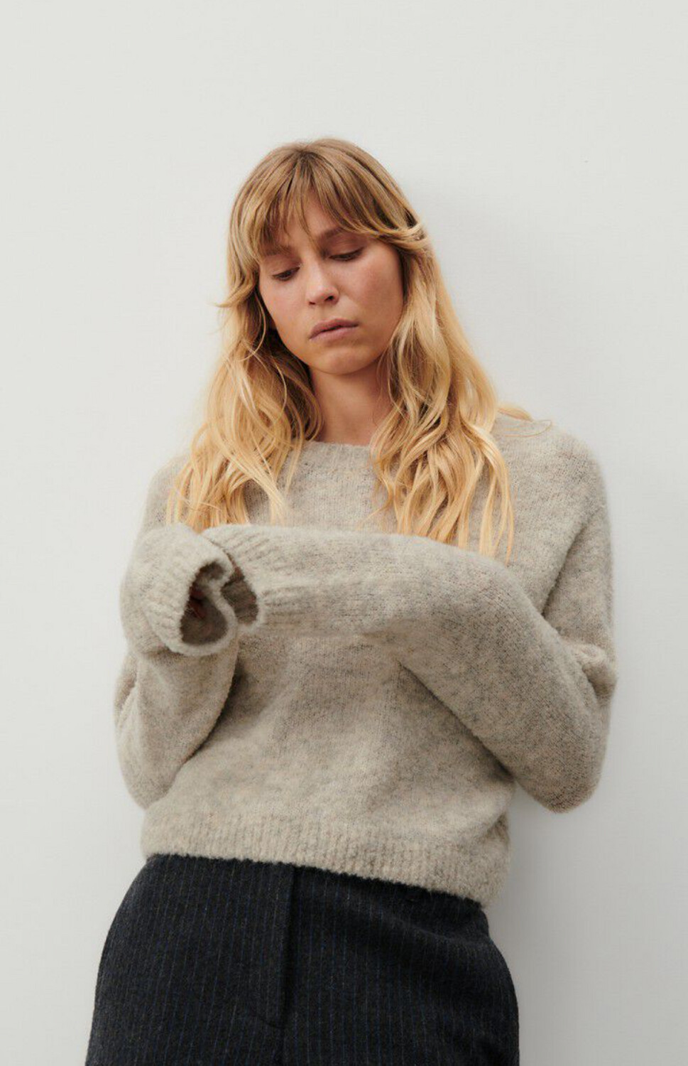 American Vintage Collar Crop Sweater