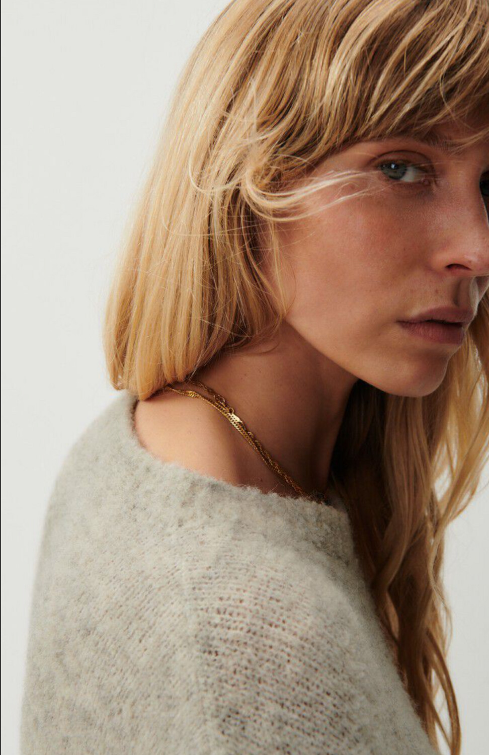 American Vintage Collar Crop Sweater