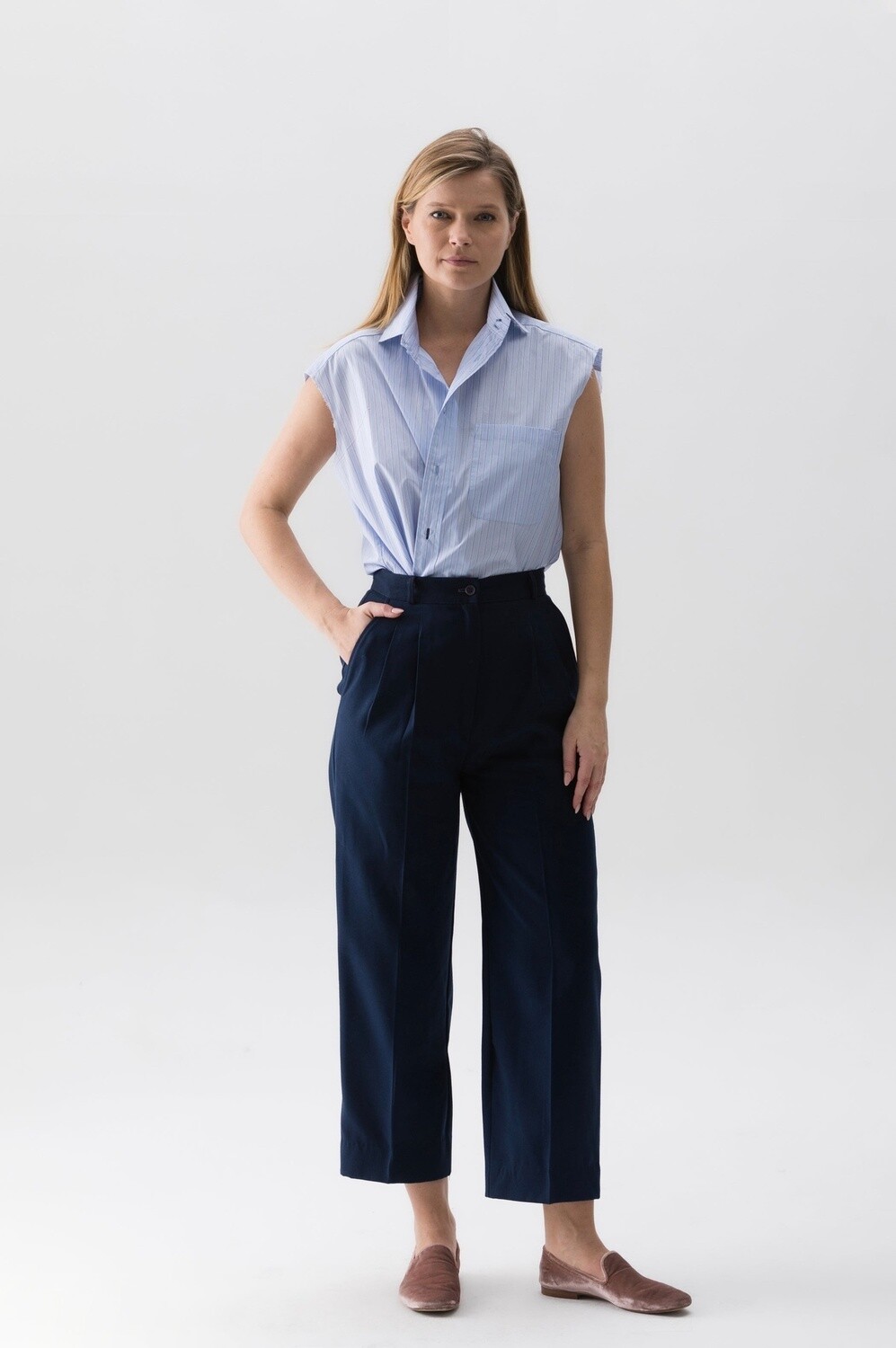 Wear Cissa The Cutoff Shirt Sussex Stripe