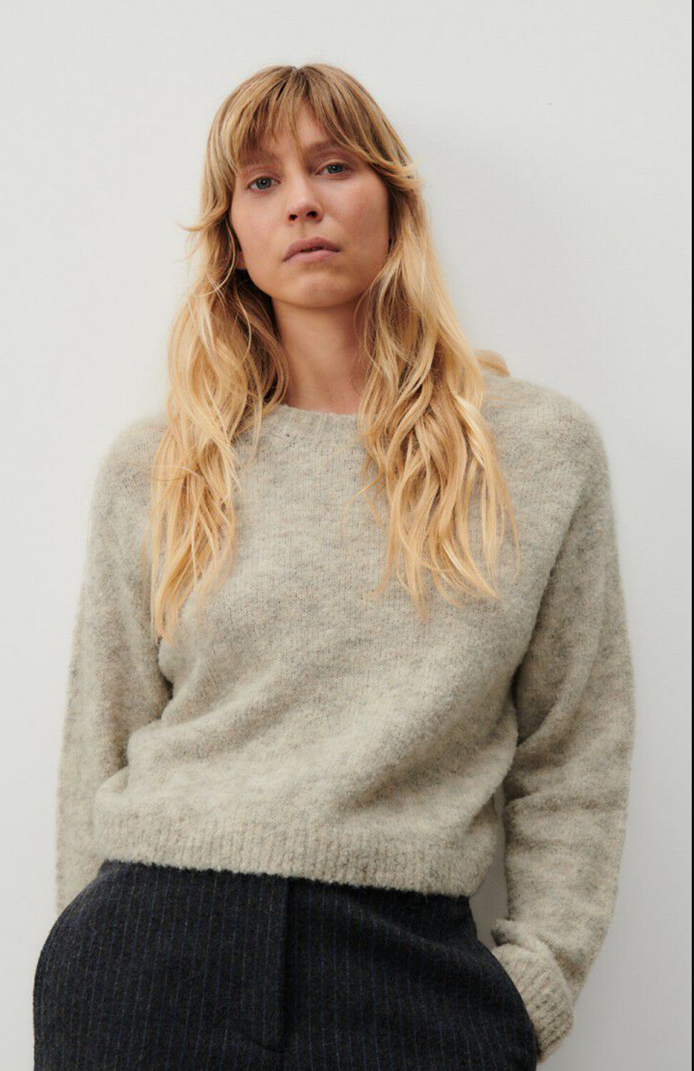 American Vintage Collar Crop Sweater