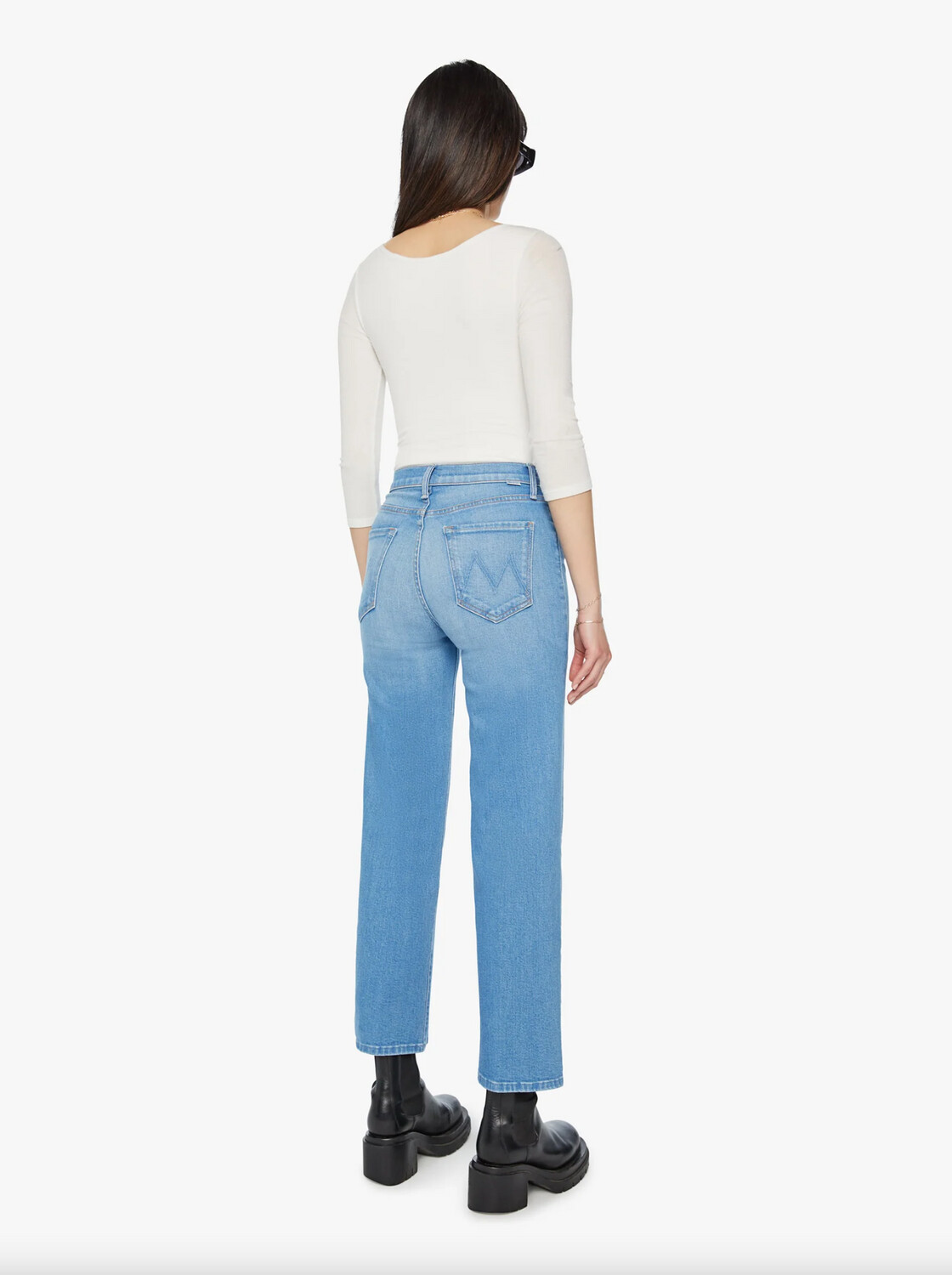 Mother The Rambler Zip Ankle Jean in Going Dutch