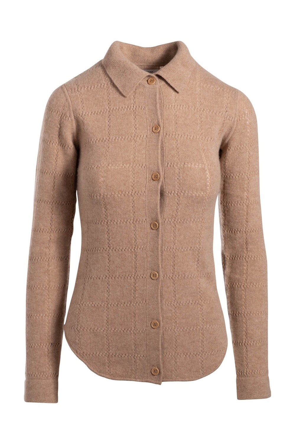 Naadam Crochet Button Up Sweater