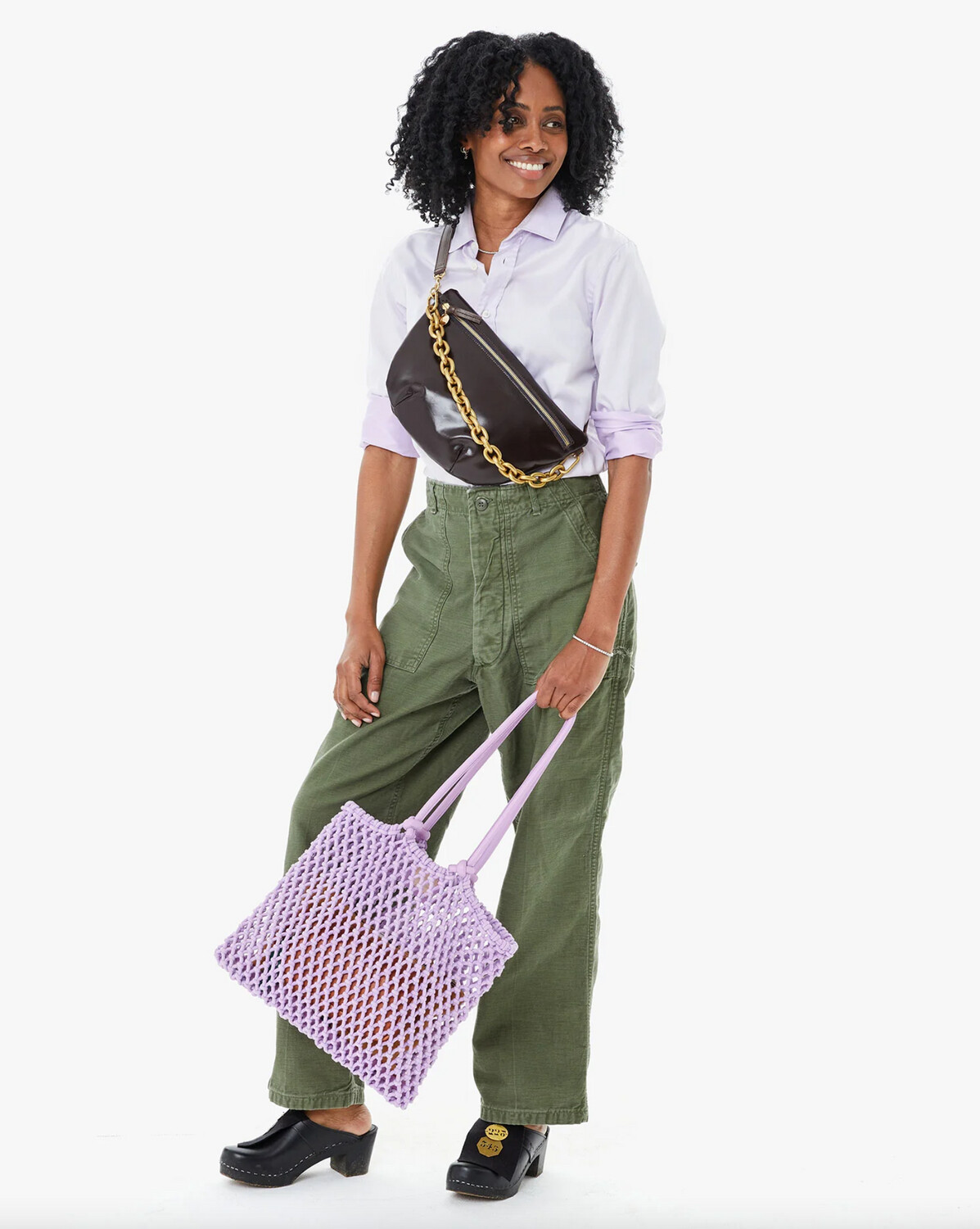 Clare V Sandy Tote in Lilac