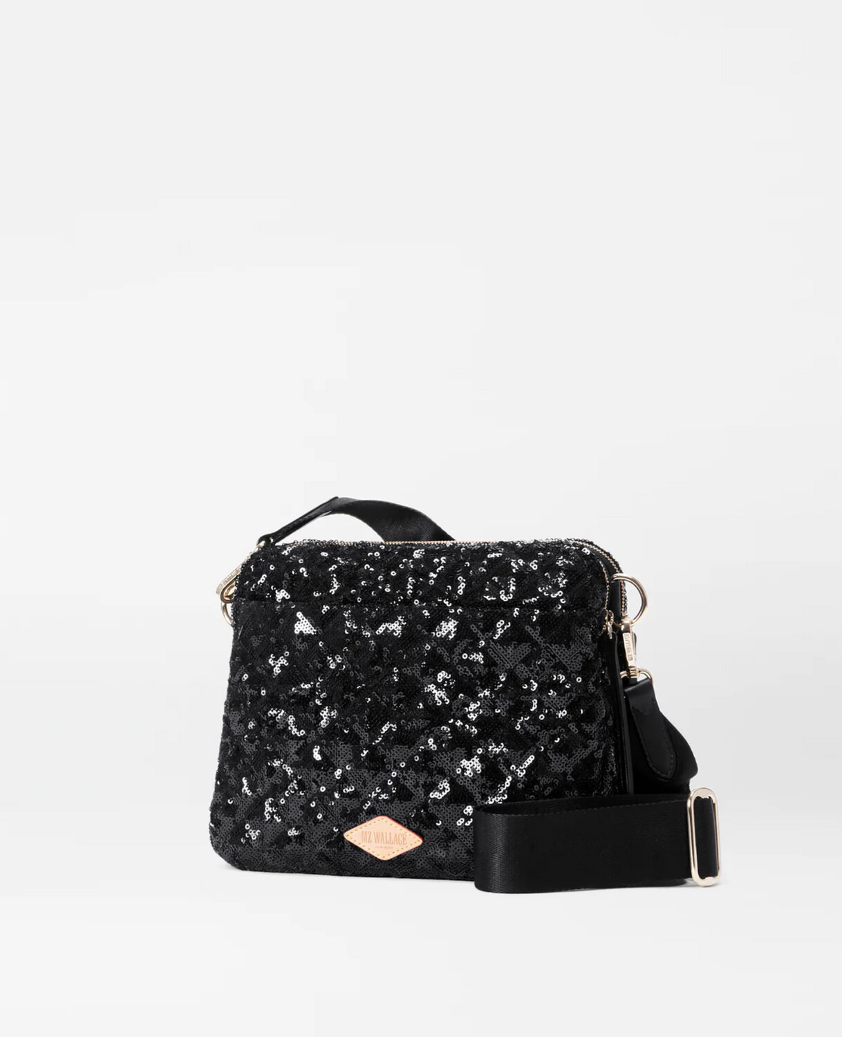 MZ Wallace Madison Crossbody in Black Sequin