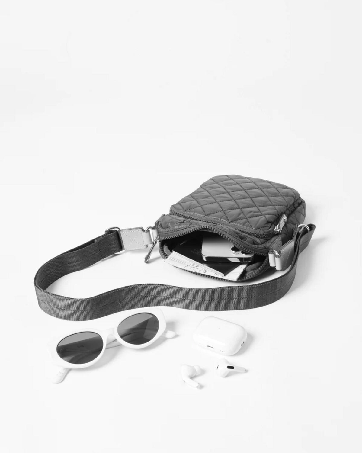 MZ Wallace Metro Crossbody in Black Lacquer