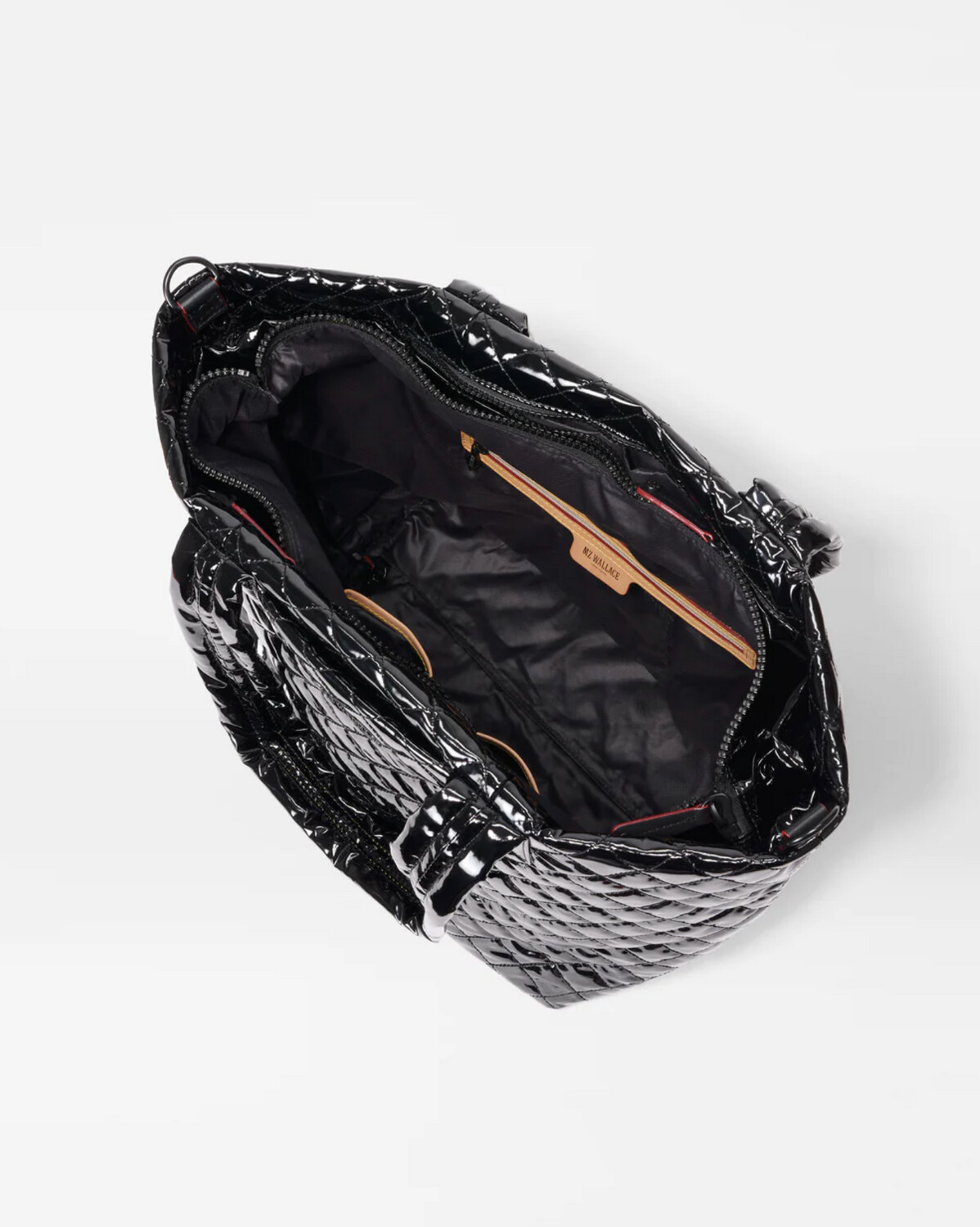 MZ Wallace Medium Metro Tote Deluxe in Black Lacquer