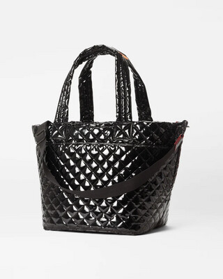 MZ Wallace Medium Metro Tote Deluxe in Black Lacquer