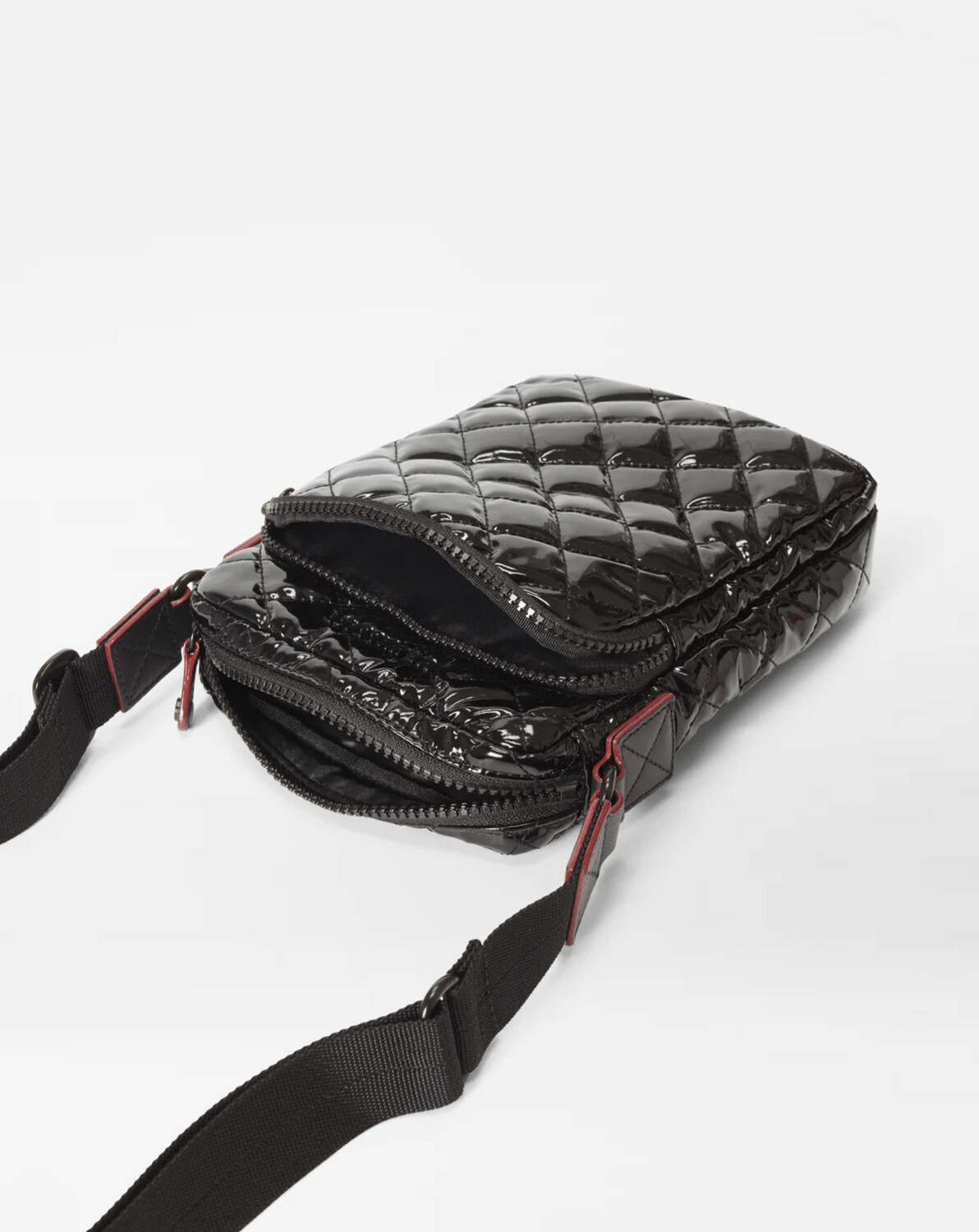 MZ Wallace Metro Crossbody in Black Lacquer