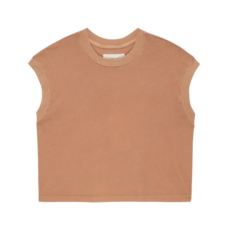 The Great Square Tee in Washed Orange