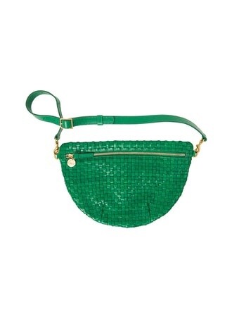 Clare V Grande Fanny in Grass Green, Color: Grass, Size: O/S