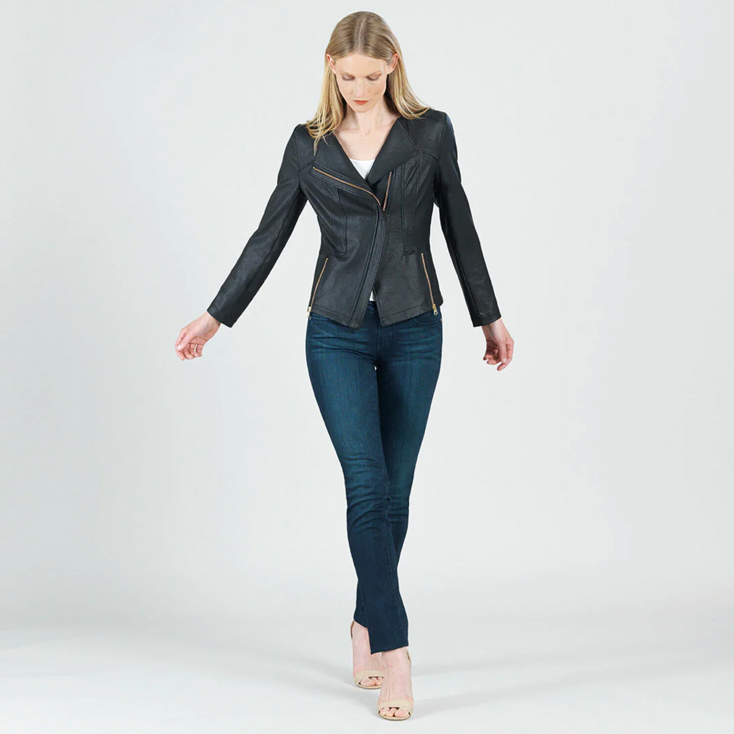 Clara SunWoo Liquid Leather Moto Jacket
