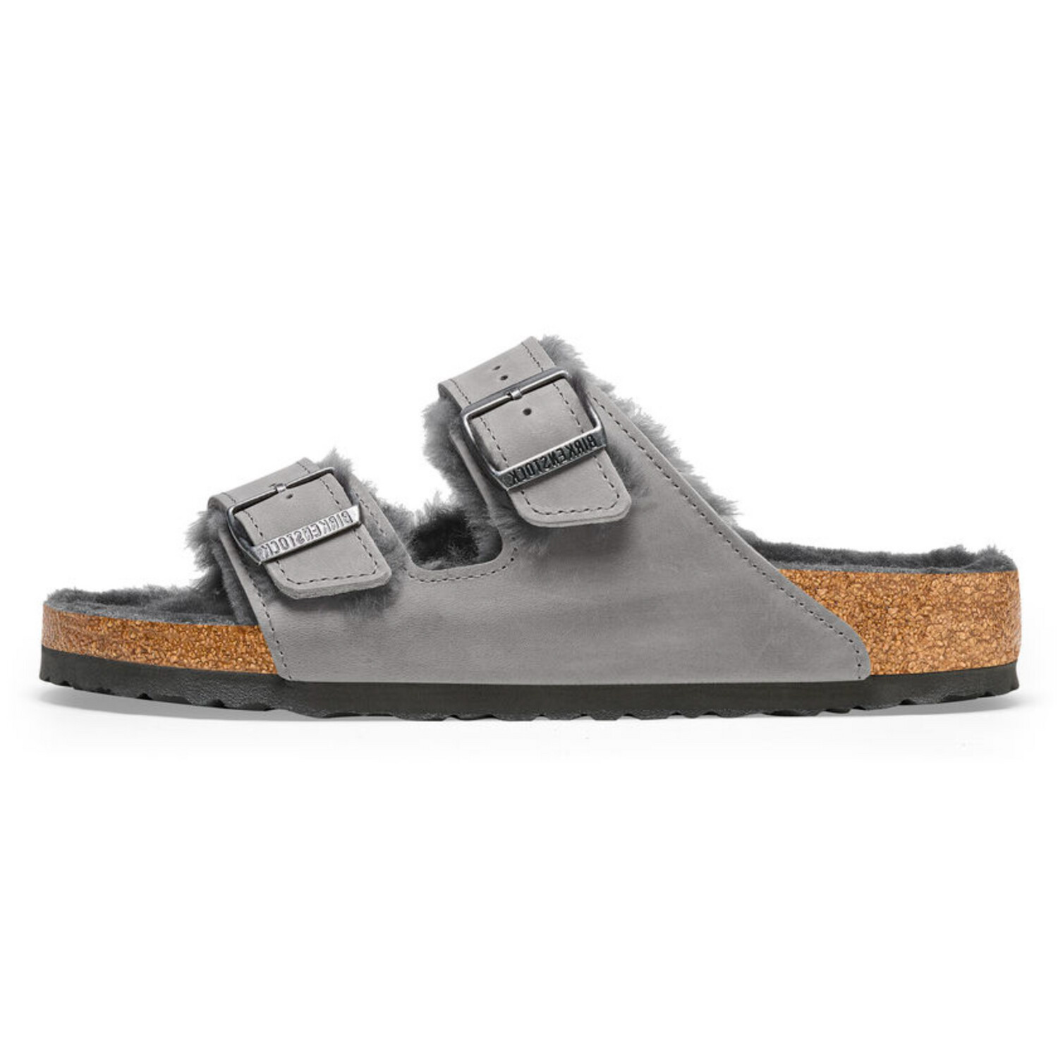 Birkenstock Arizona Shearling Lined in Iron Oiled