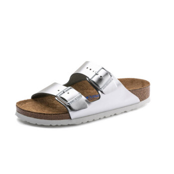 The Birkenstock Arizona in Metallic Silver