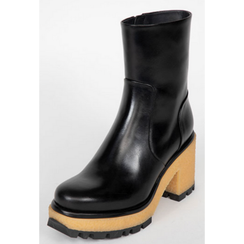 Homers Aspen Black Leather Ankle Boot