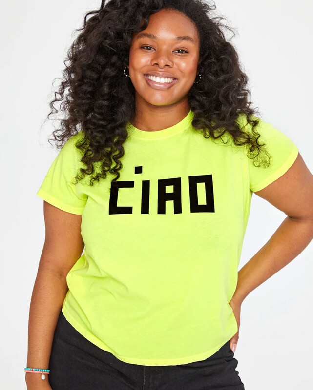 Clare V Classic Tee in Neon Yellow