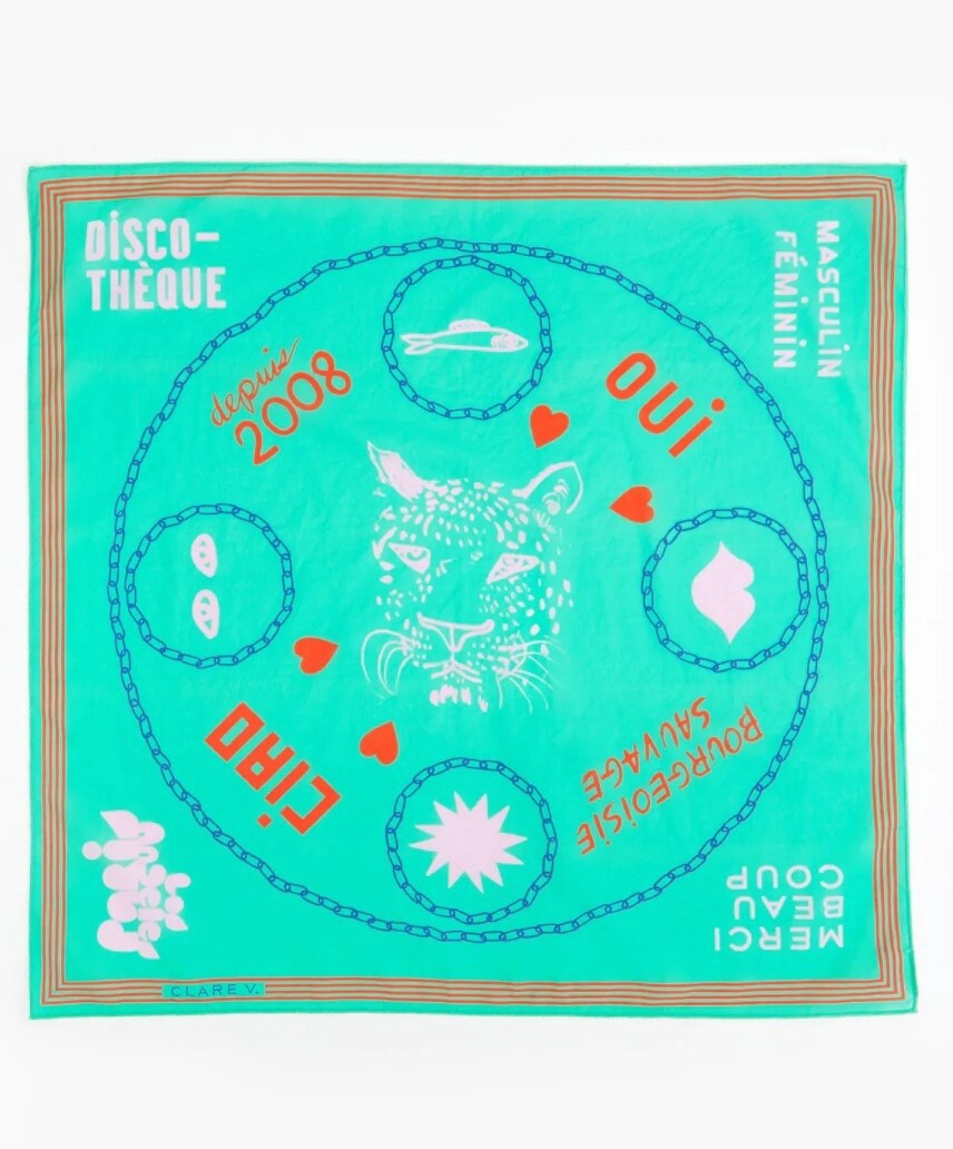 Clare V Bandana Mint Opal