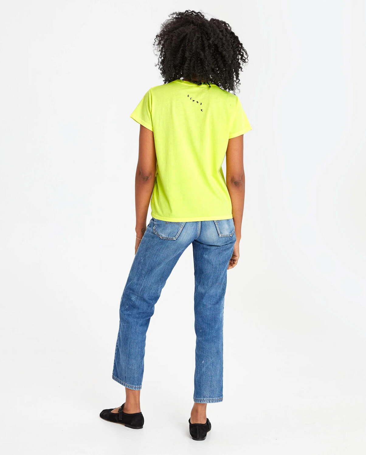 Clare V Classic Tee in Neon Yellow