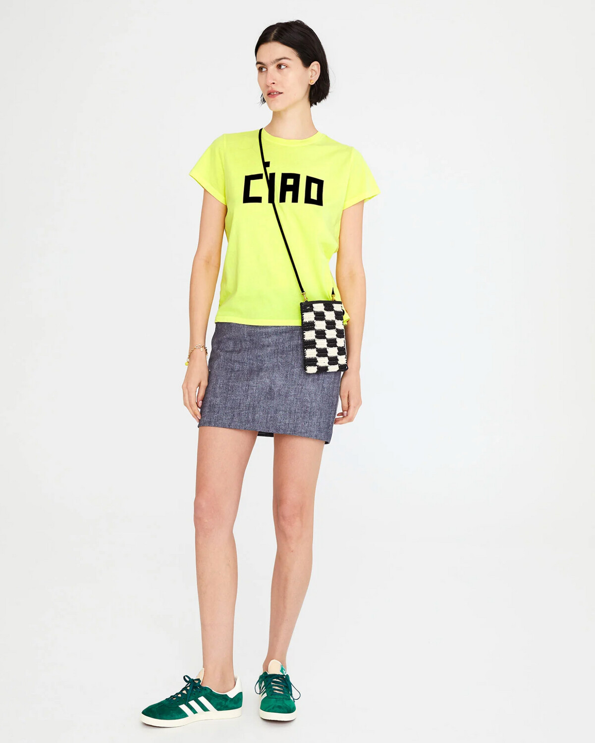 Clare V Classic Tee in Neon Yellow