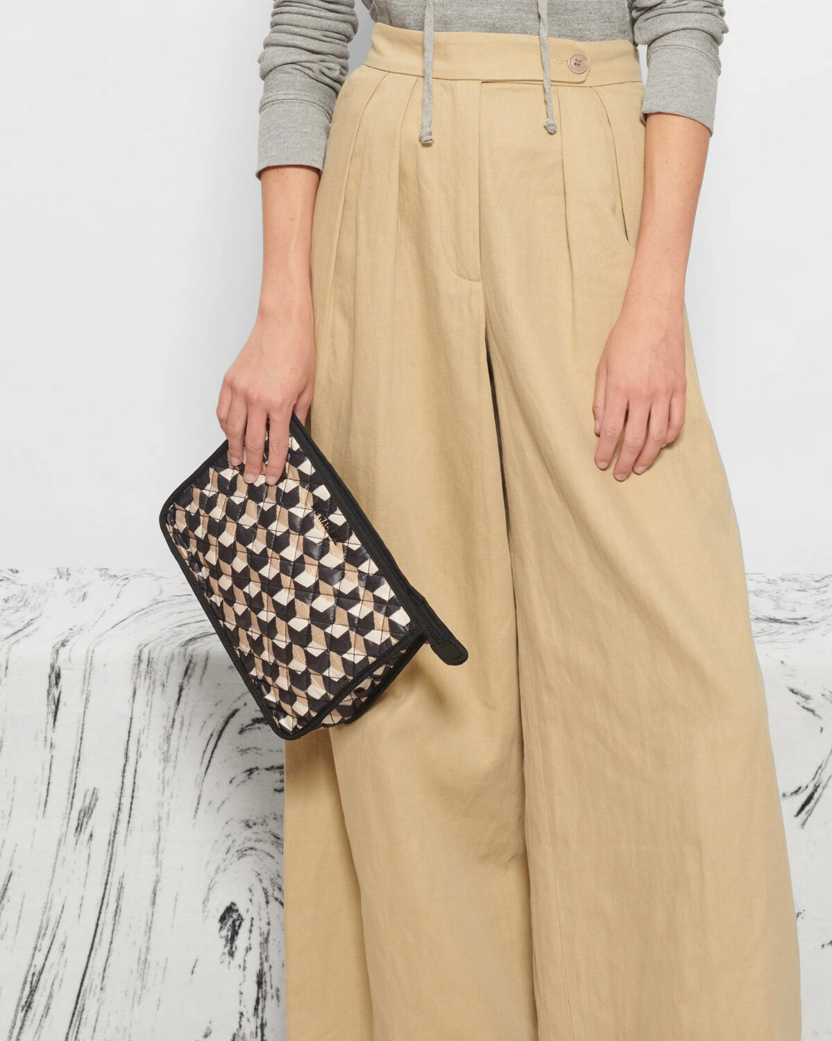 MZ Wallace Metro Clutch in Autumn Geo