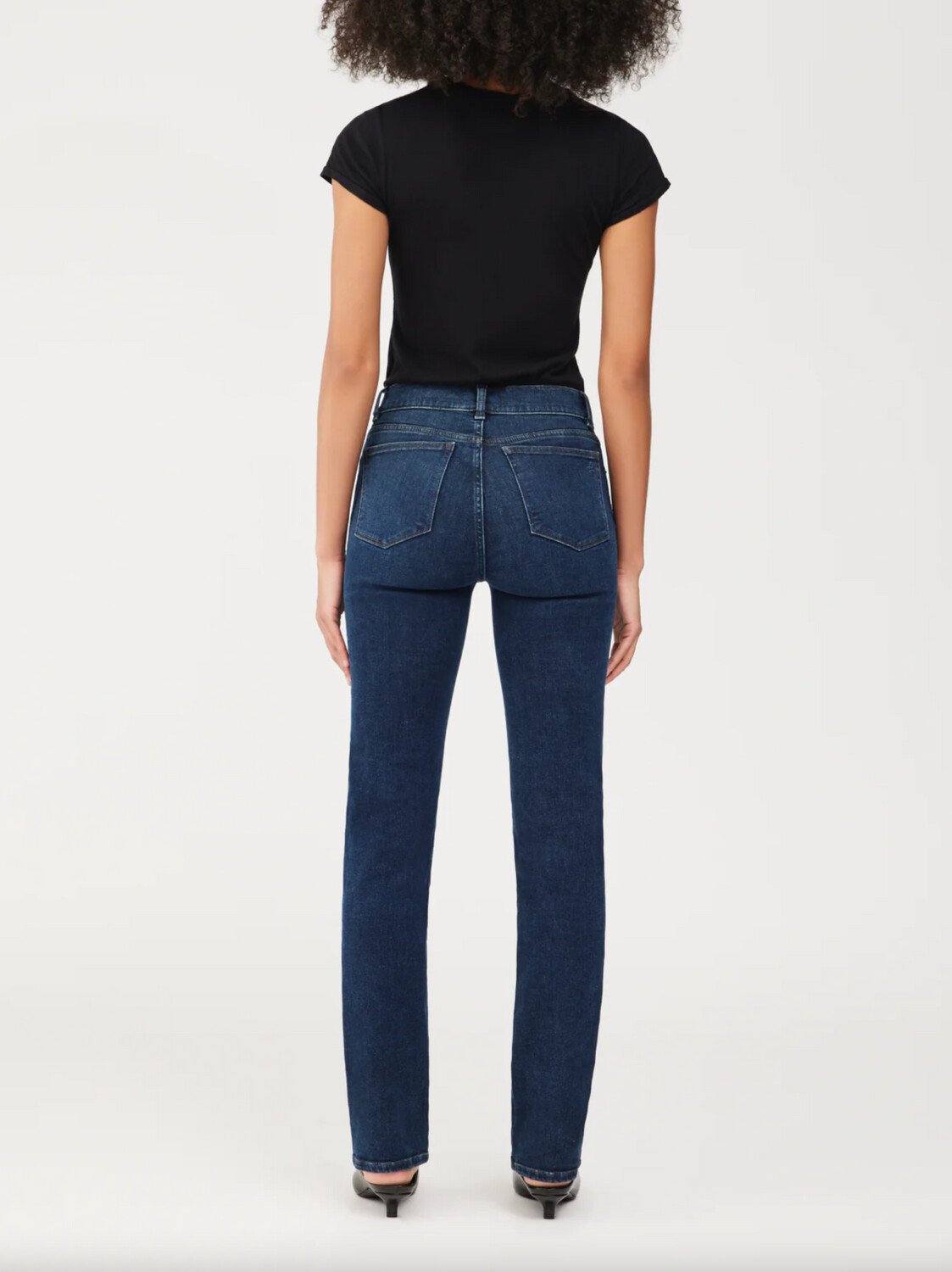 DL1961 Mara Mid Rise Straight Jean in India Ink