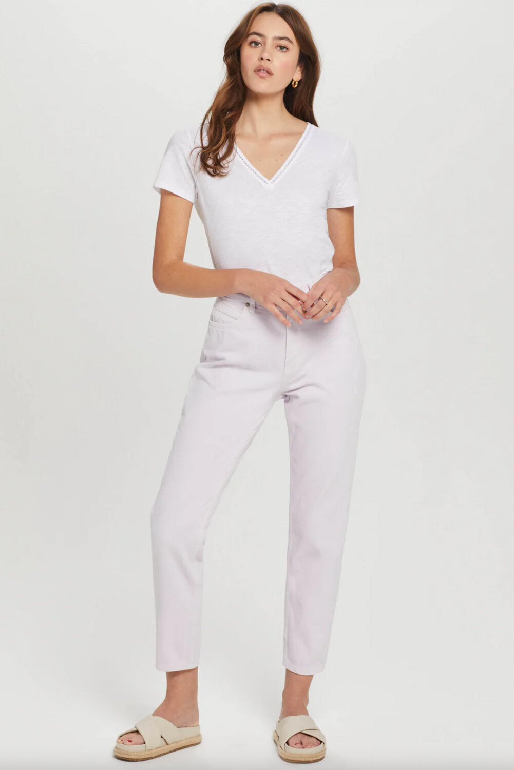 Goldie Honor Embroidered V-Neck Tee