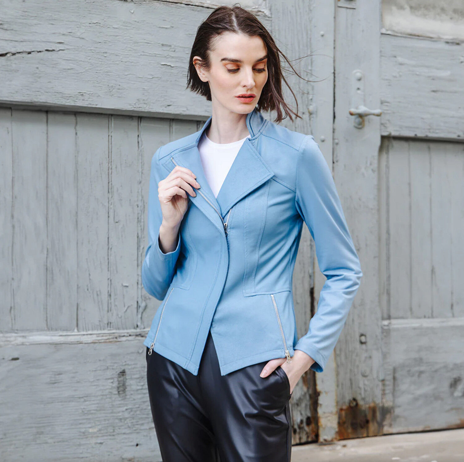 Clara SunWoo Liquid Leather Moto Jacket