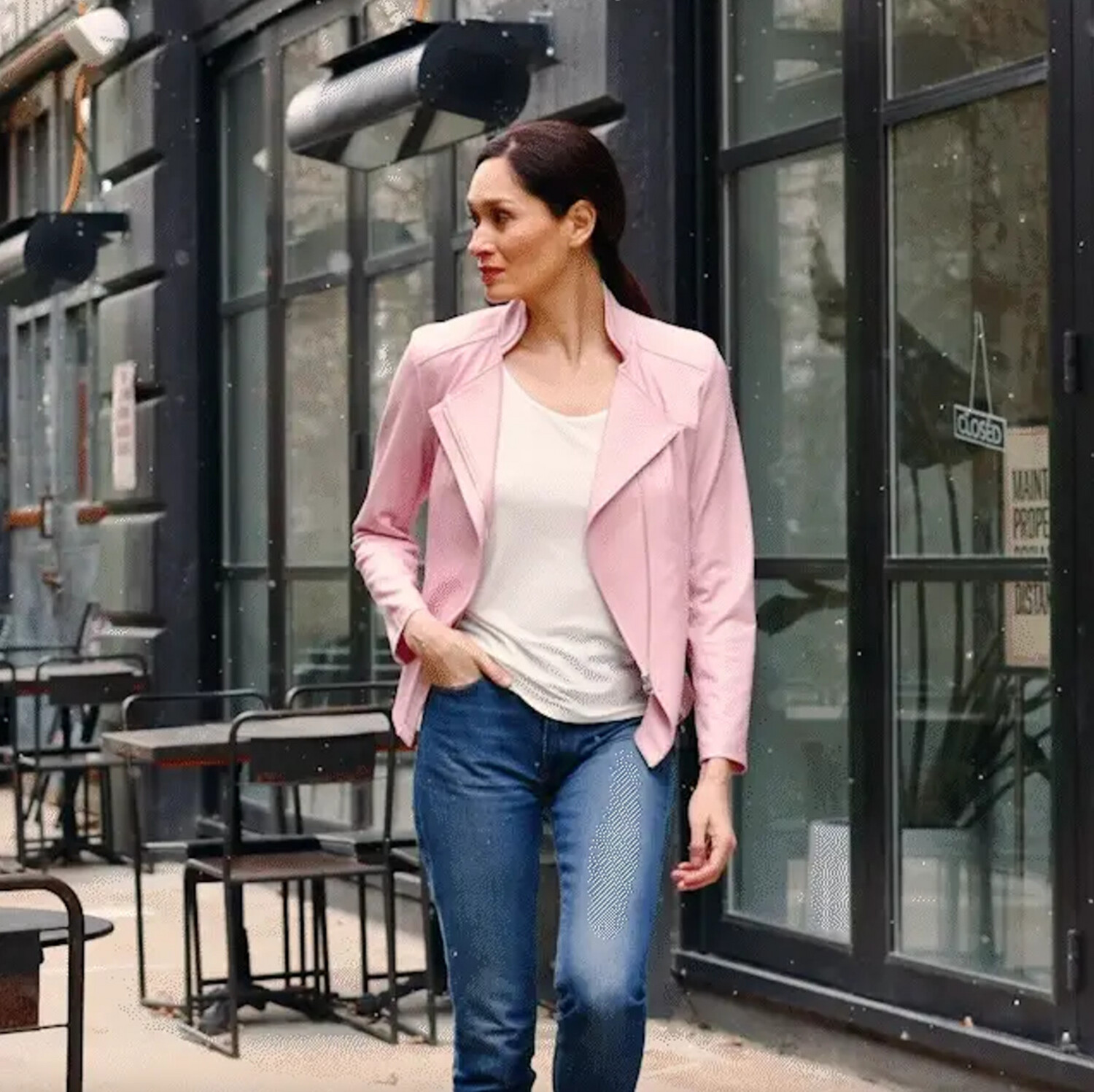 Clara SunWoo Liquid Leather Moto Jacket