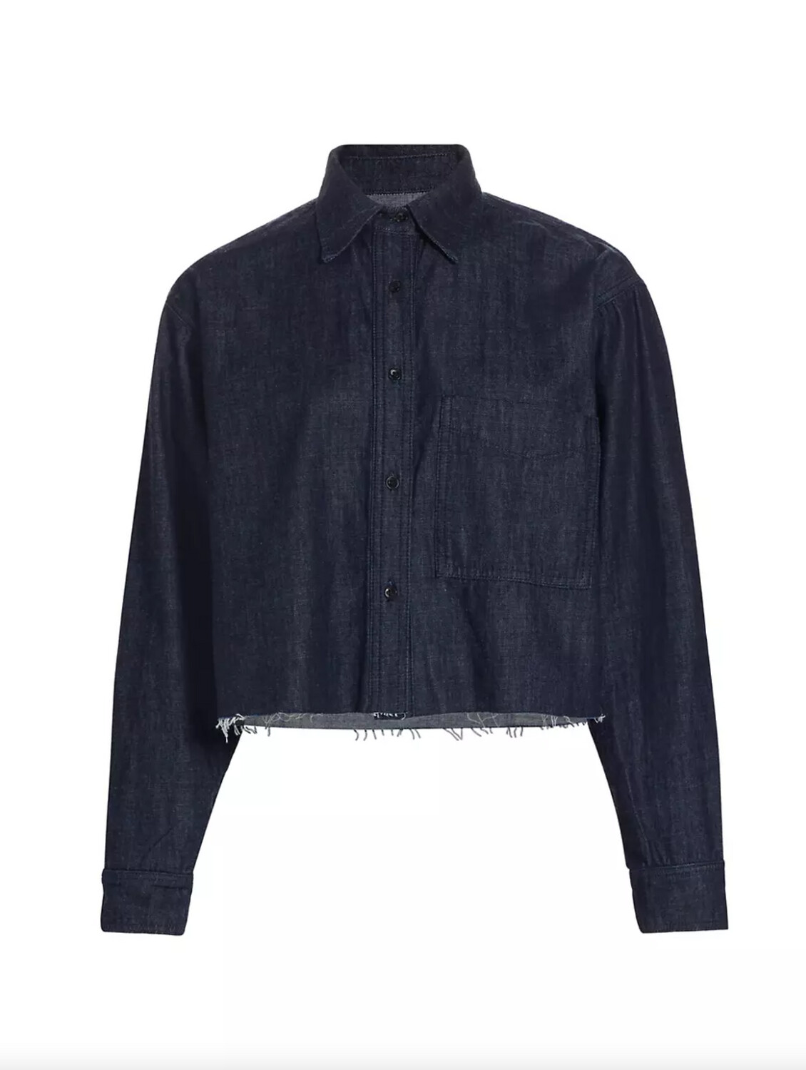 ASKK NY Cropped Denim Shirt in Rinse