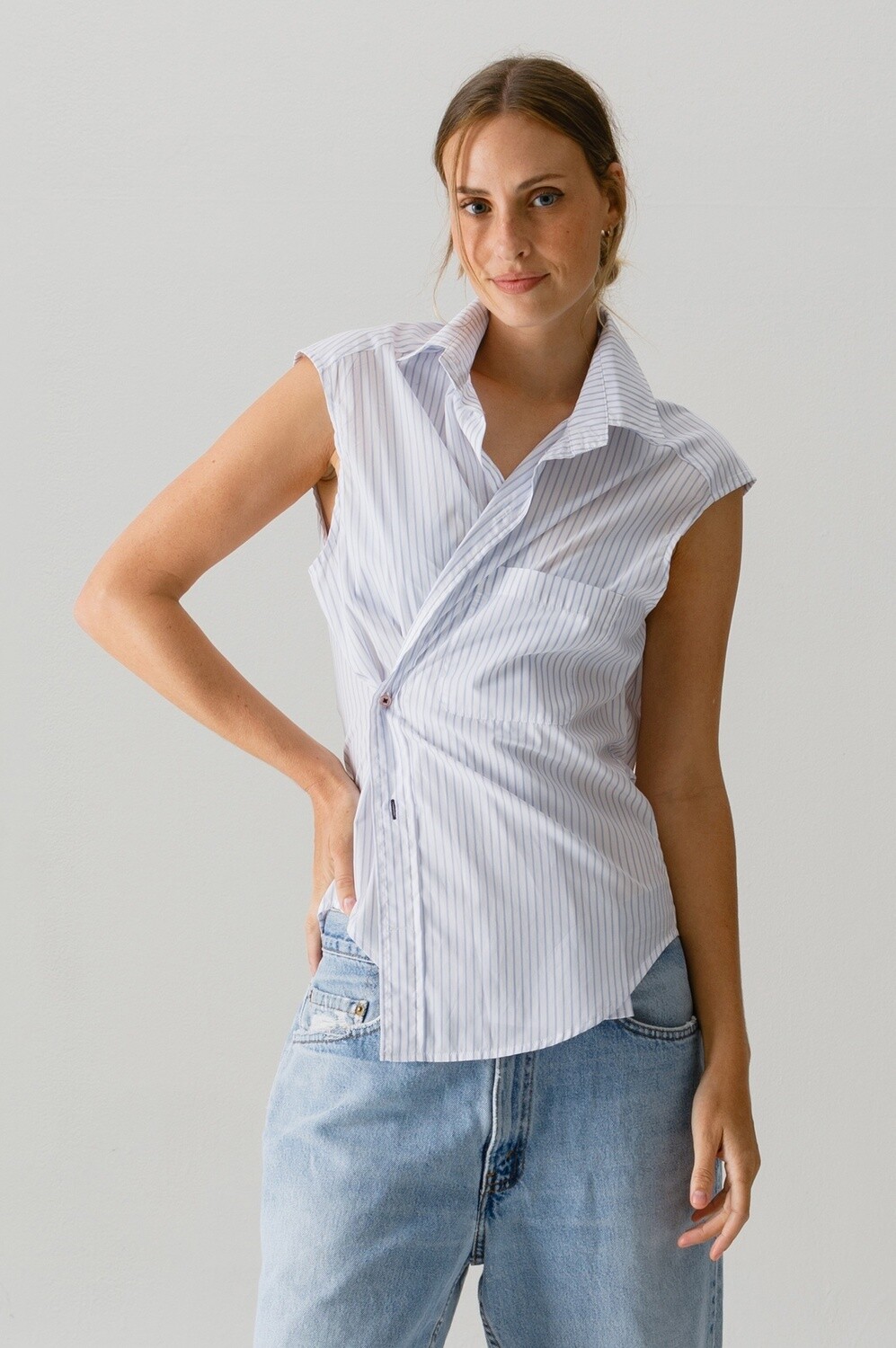 Wear Cissa The Cutoff Shirt Sussex Stripe