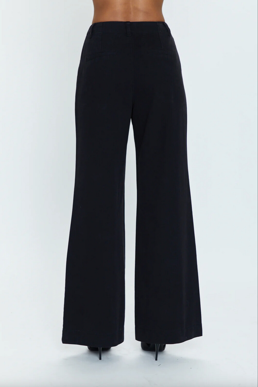 Pistola Jasmine High Rise Wide Leg Trousers in Black