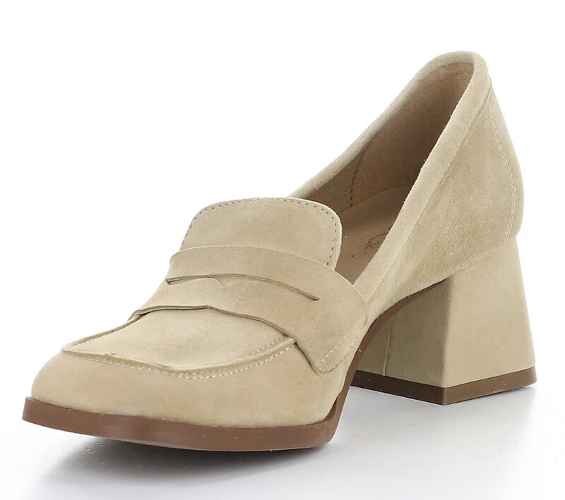 Bos &amp; Co Ama Heeled Loafer in Sand