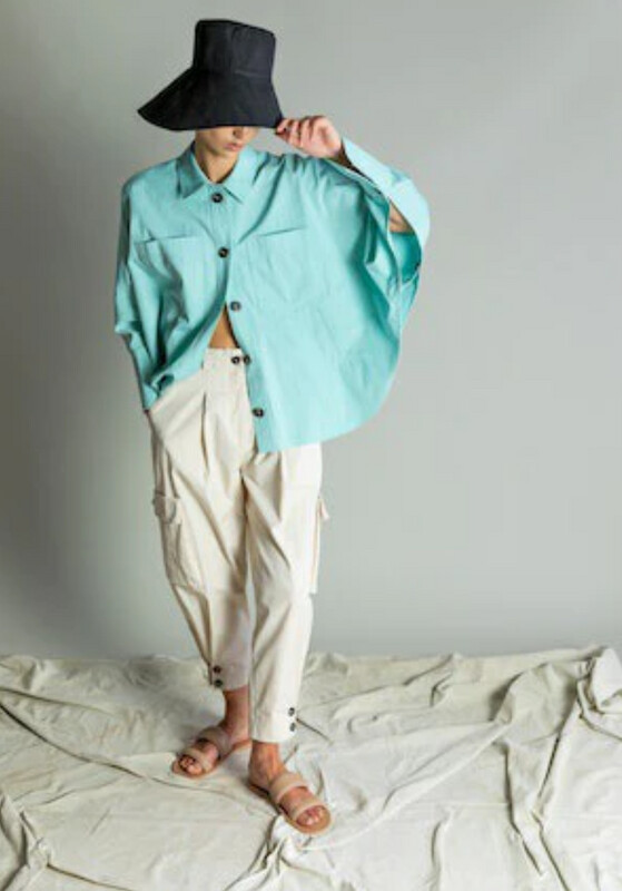 Psophia Cargo Pants with Button Cuffs