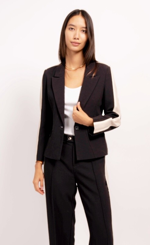 Central Park West Valerie Stripe Sleeve Blazer