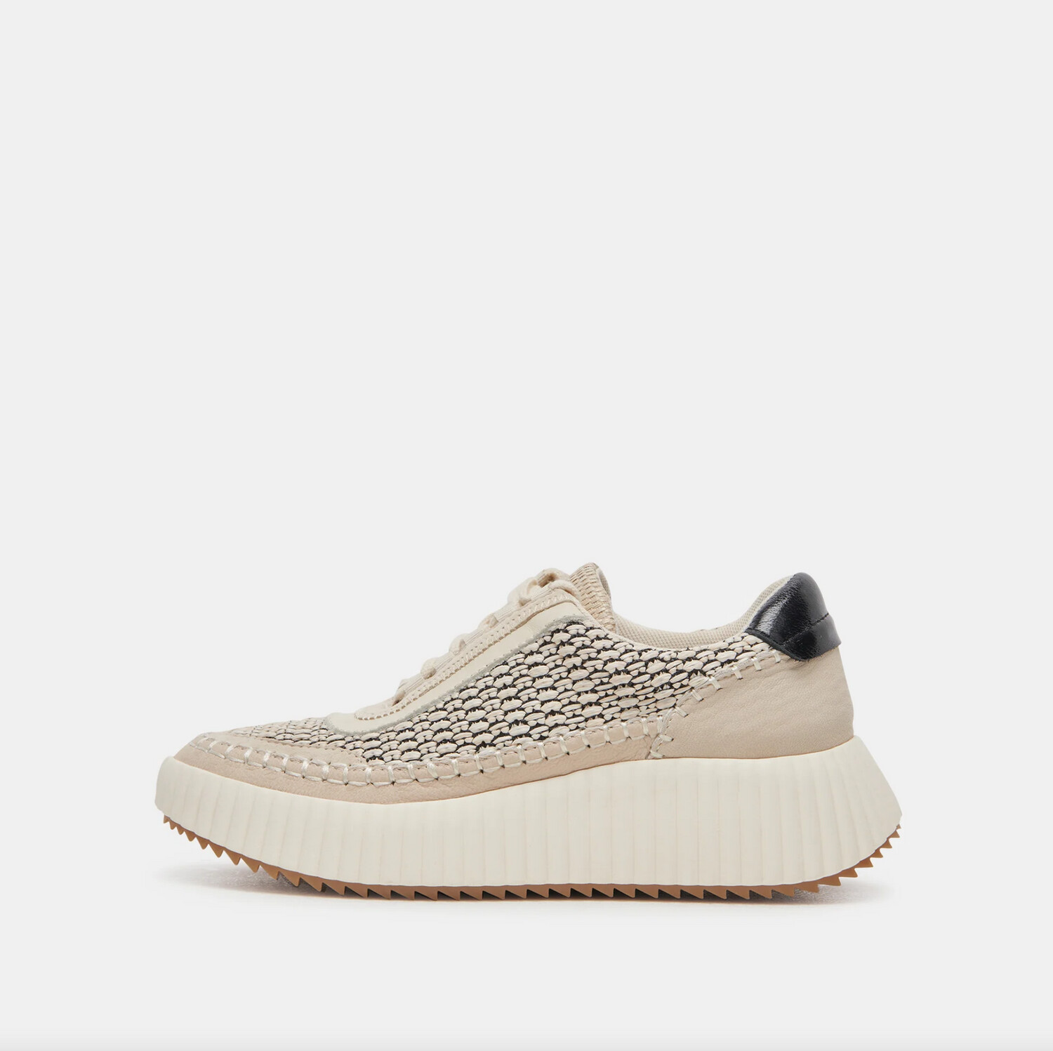 Dolce Vida Dolen Sneakers in Black Raffia