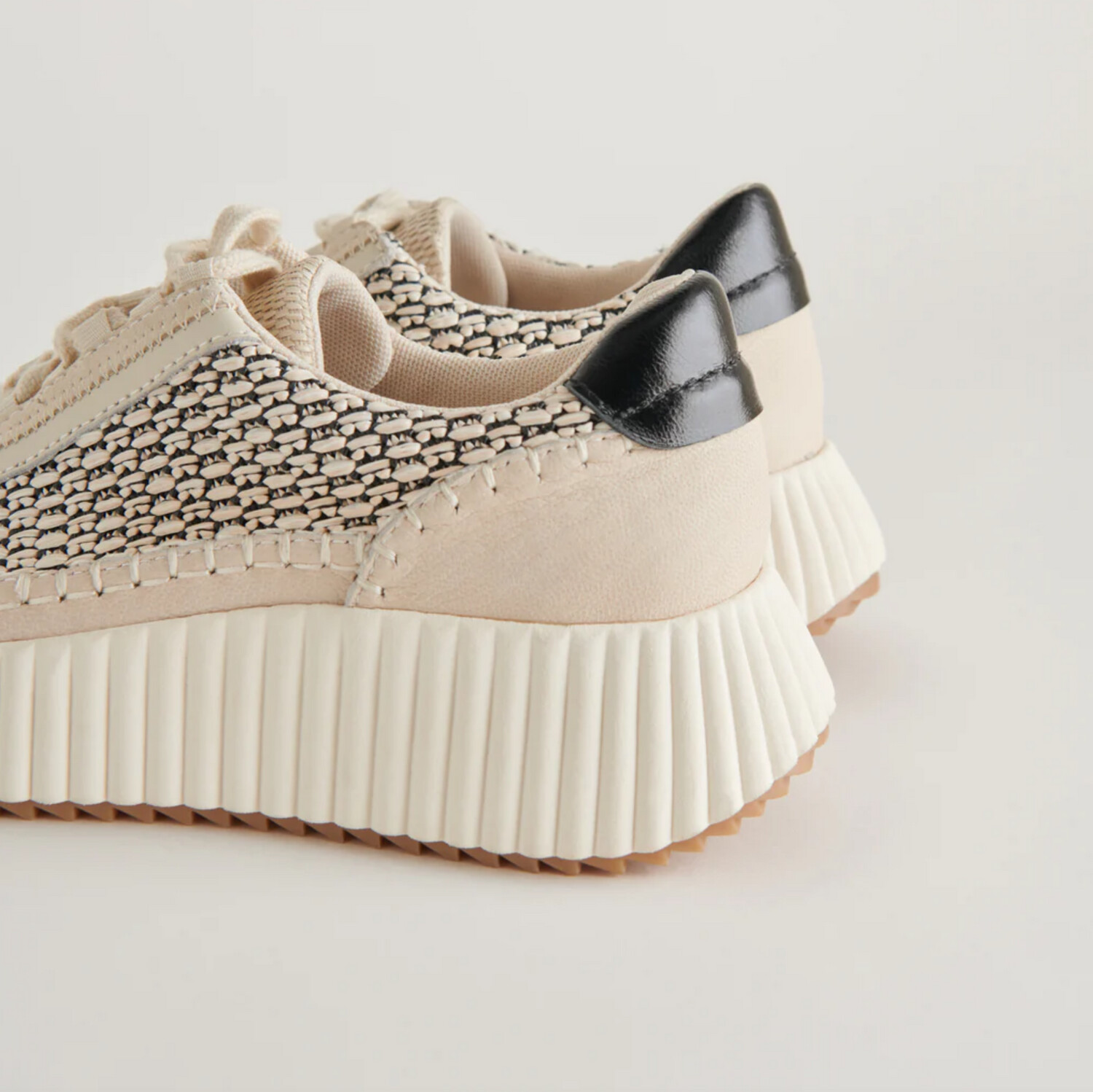 Dolce Vida Dolen Sneakers in Black Raffia