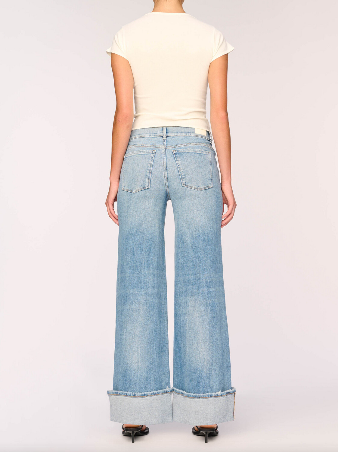DL1961 Hepburn Wide Leg Low Rise Jean in Ravello