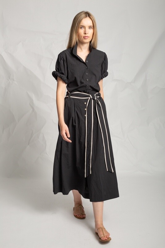 Les Filles D&#39;Ailleurs Belted Skirt in Black