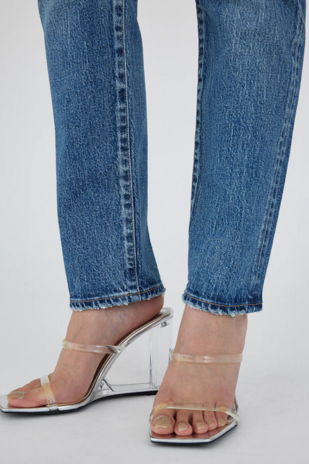 Moussy Mallard Slim Straight Jean in Dark Blue Wash