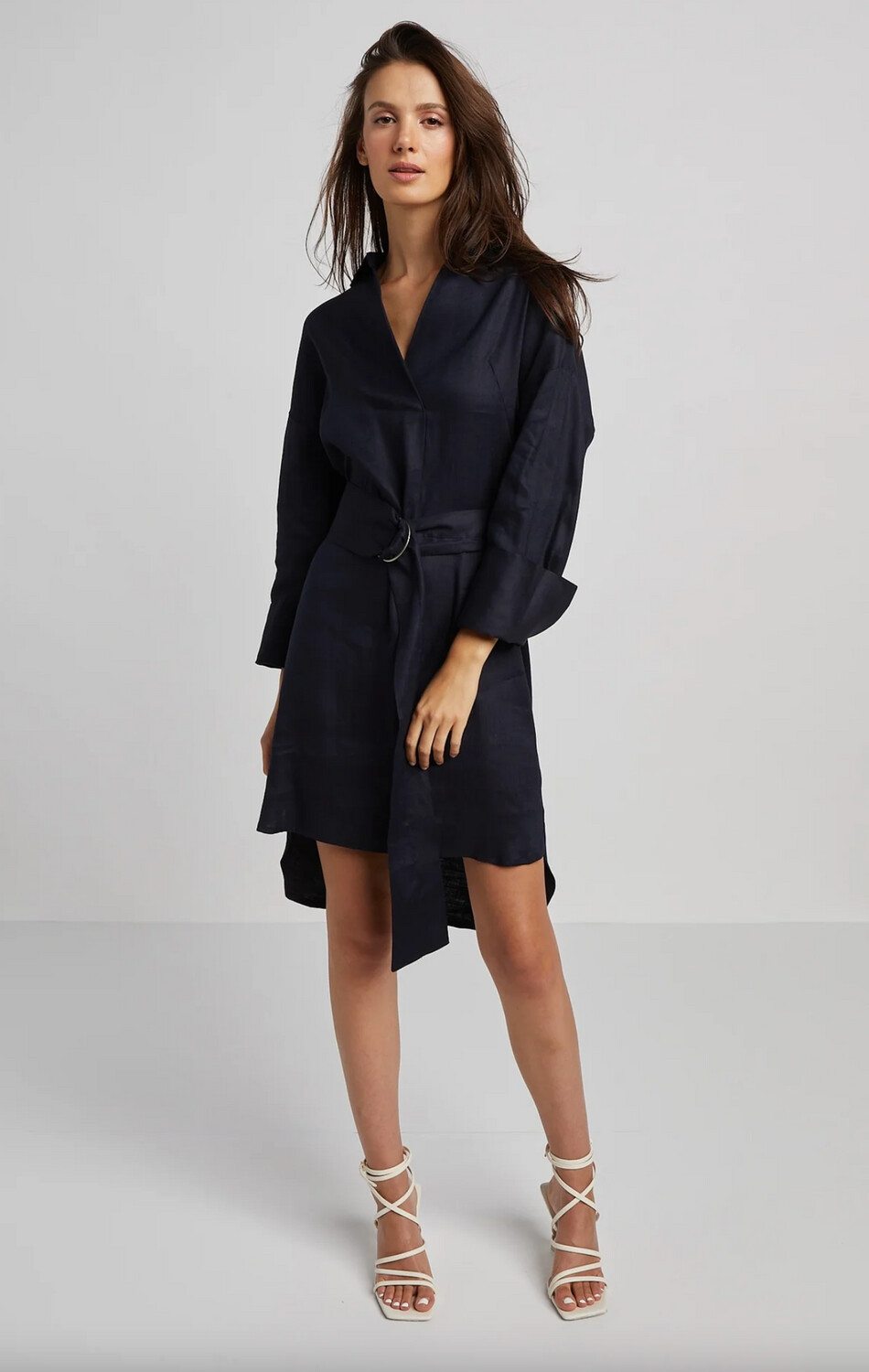Adroit Kyoko Pullover Dress in Navy