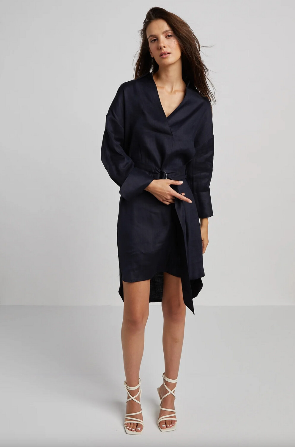 Adroit Kyoko Pullover Dress in Navy